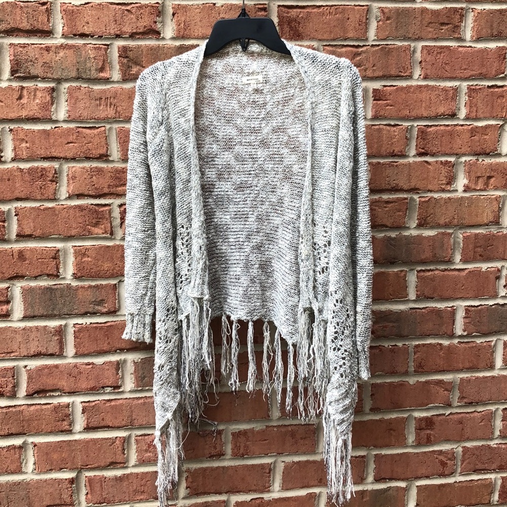 Girls Fringed Asymmetrical Sweater by Monteau